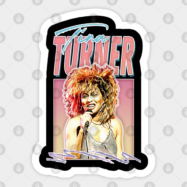 Tina Turner ///// 80s Style Retro Fan Art Design Sticker by DankFutura